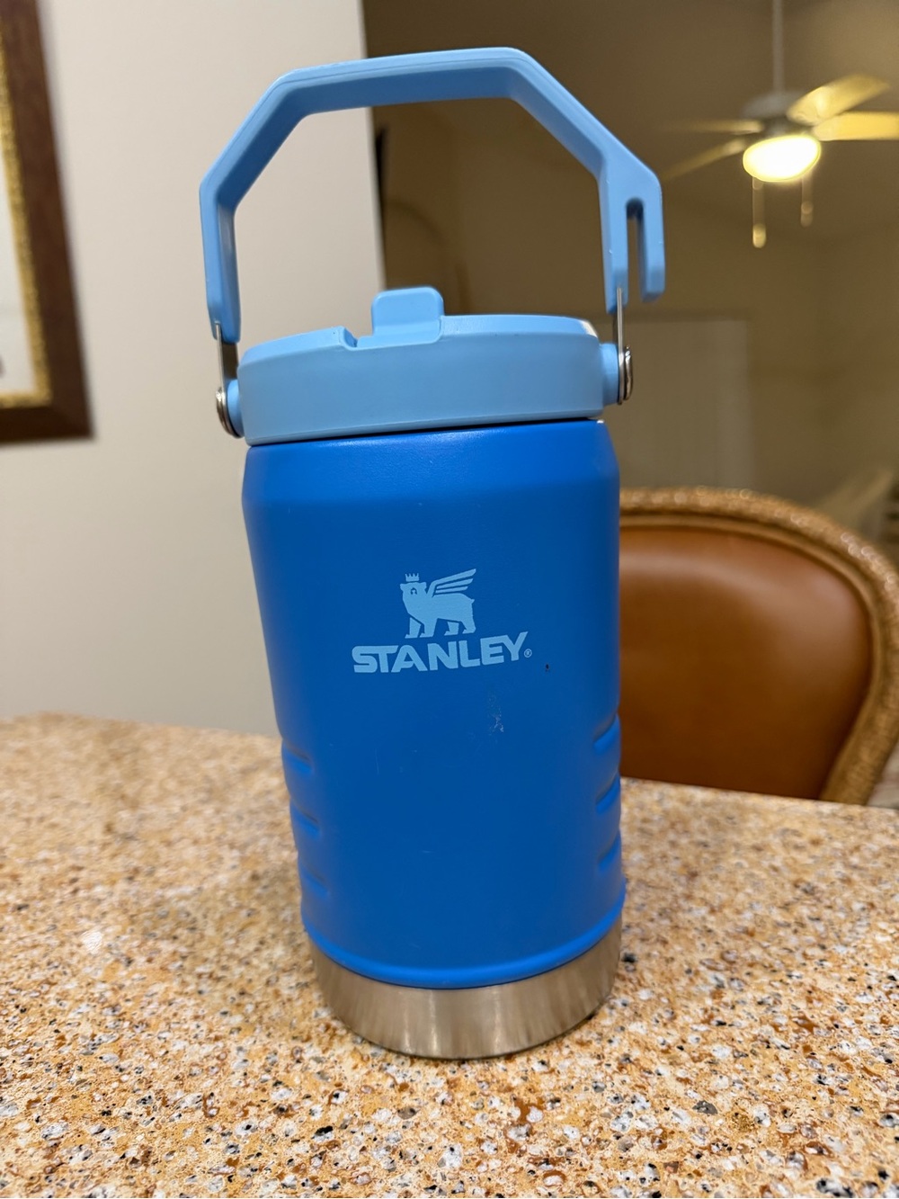 STANLEY IceFlow Flip Straw Jug 64oz Insulated Color Azure Blue With Handle